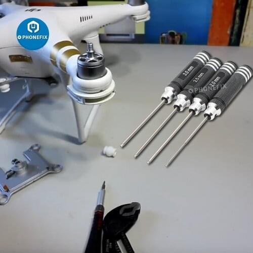 1.5/2.0/2.5/3.0mm Hex Screw Driver Set Hexagon Screwdriver Wrench Tool Kit for RC Drone Aircraft Helicopter Hex Model Repair