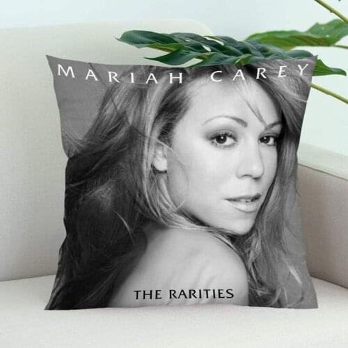 Mariah Carey Pillow Cover Bedroom Home Office Decorative Pillowcase Square Zipper Pillow Cases Satin Soft