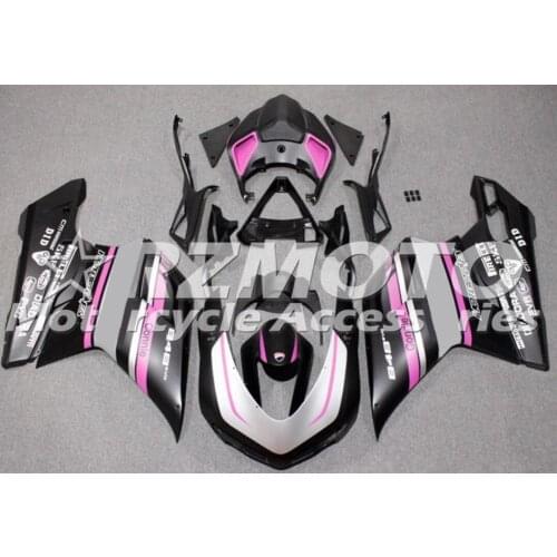 New ABS Motorcycle Fairing kit Fit For Ducati 848 evo 1098 1198 2007 2008 2009 2010 2011 2012 Custom Black Pink