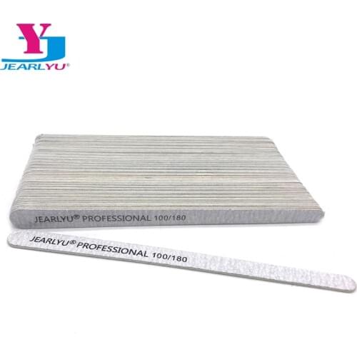 50 Pcs Wooden Professional Nail Files 100/180 Strong Thick Lixa De unha Nail Art Polishing Buffer Block Sanding Nail File Kit
