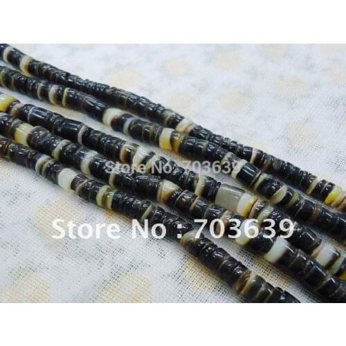 Nature black shell charms free shipping, wholesale 5 strands/lot free shipping