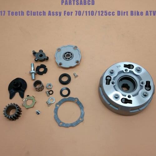 Semi Auto Engine Clutch Assembly 17T For70cc 110cc 125cc PIT Quad Dirt Bike ATV
