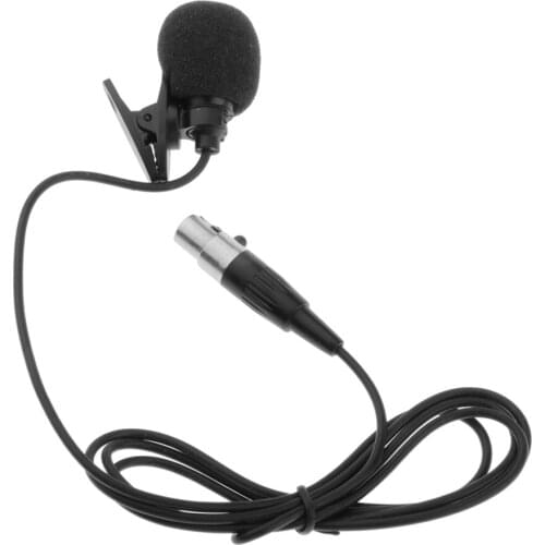 Professional XLR 4 Pin Microphone Lapel Metal Tie Clip For PC Transmitter