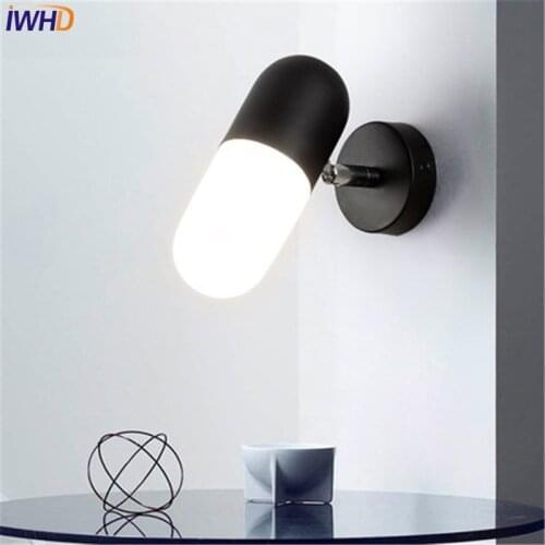 Simple Modern Lamp Wall Sconce Creative Glass LED Wall Light Fixtures For Adjustable Bedside Wall Lamps Home Indoor Lighting