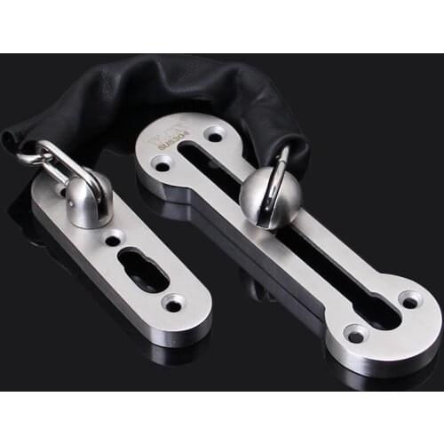 Anti-theft chain 304 stainless steel precision casting door chain surface-mounted door buckle safety chain