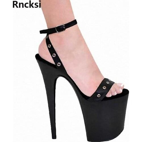 Rncksi New Women Sexy 20cm Sole High Heel Platforms Dance Sandals Dress Wedding Womens Shoes