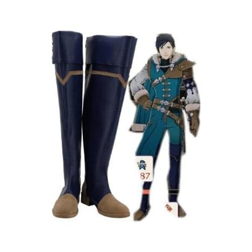 Fire Emblem Three Houses Felix Cosplay Boots Shoes Knee-high Men Shoes Costume Customized Accessories Halloween Party Shoes