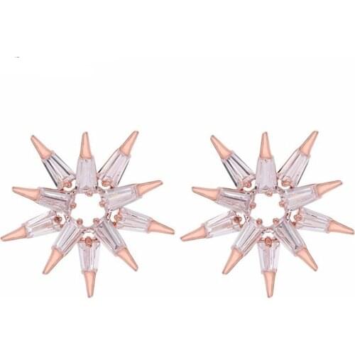 European and American fashion temperament multi-pointed star zircon earrings women / girls wedding party jewelry earrings ER-004