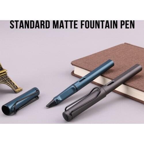 Standard Matte Fountain Pen Classic Office Matt Black Green Gun Black Nib Gift Pen