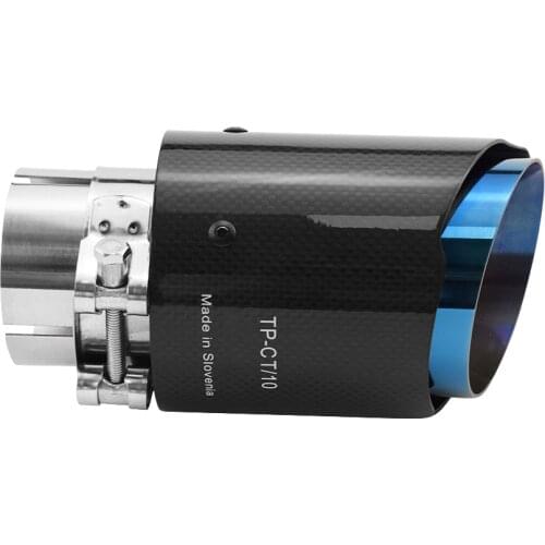 Universal Carbon Fiber Cut Out Nozzle for Muffler Car Exhaust Tips Pipe Cutout Decoration Tuning for Volkswagen Passat Golf