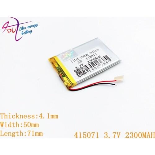 Tablet battery 3.7V 2300mAh 415071 Universal Li-ion battery for tablet pc 7 inch 8 inch 9 inch DVD E-book bluetooth headset