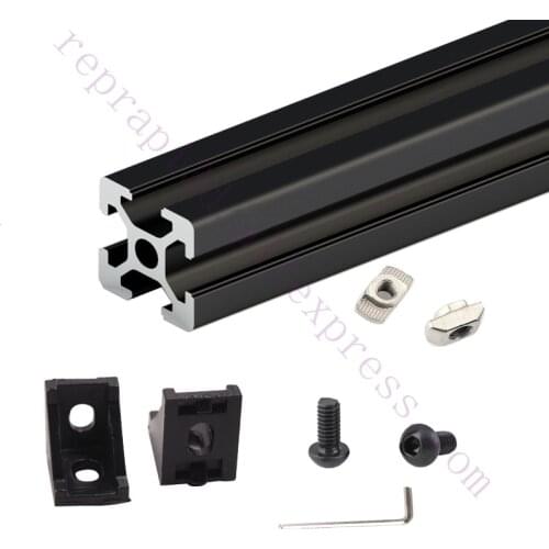 Expedited ship, One Set Black HyperCube 3D Printer Aluminum Extrusion Profiles - 200mm Cubic Build Volume 3D Printer Frame Kit