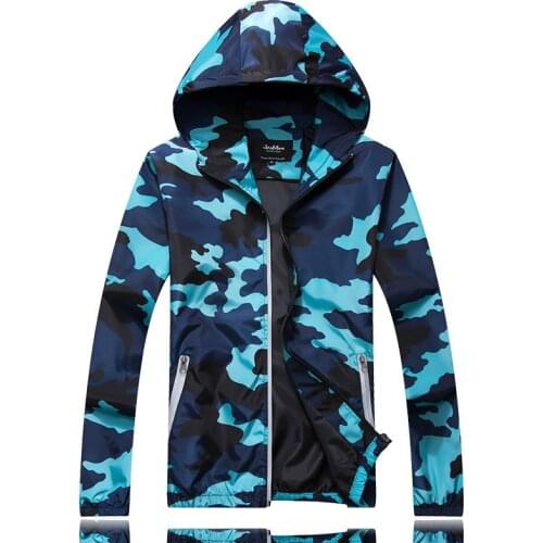 Mens Hooded Windbreaker Coat Male Outwear Mens Casual Camouflage Hoodie Baseball Jacket New Autumn Hip Hop Print Print Clothes