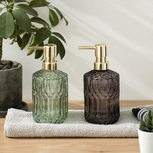 NEWYEARNEW 1piece Glass Bottle Hand Washing Liquid Emulsion Soap Dispenser Retro Bottle Bathroom Decoration Accessories