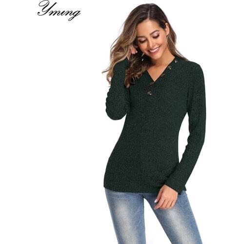 Женские пуловеры с V-образным вырезом YMING China At AliExpress