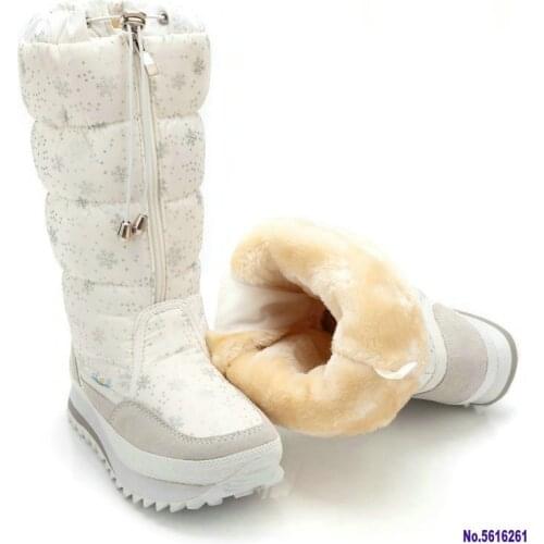 Snow Boots Women 2020 Winter Boots High Plush Warm Shoes Plus Size 35 To Big 42 Easy Wear Girl White Zip Shoes Female Hot Boots