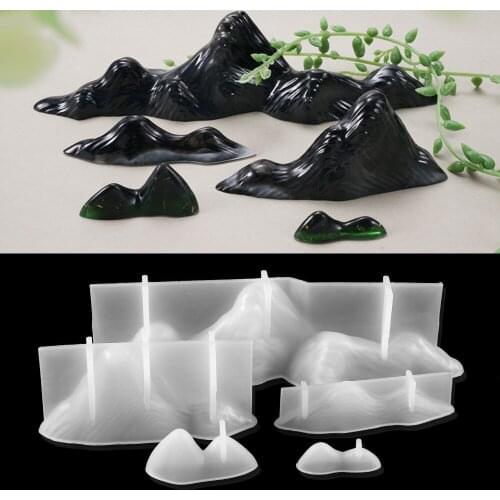 1 Pcs 3D Rockery Silicone Molds Mountain Shape Epoxy Resin Mold Home Decor Jewelry Making Accessories Handmade Crafts Tools