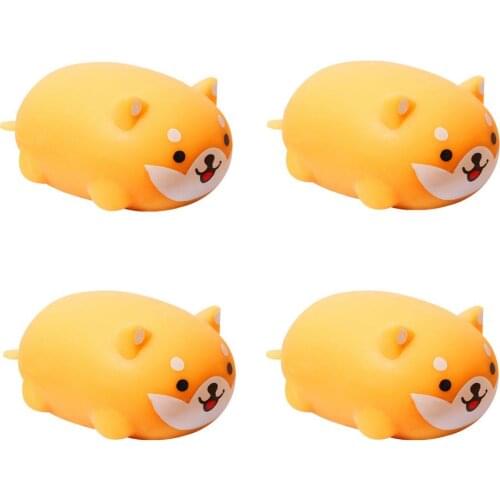 1PC/4PCS Soft Cute Cartoon Squeezing Pug Dog Toy Anxiety Relief Puppy Fidget Toy Squeezing Decompression Toy Fun Gift For Kids