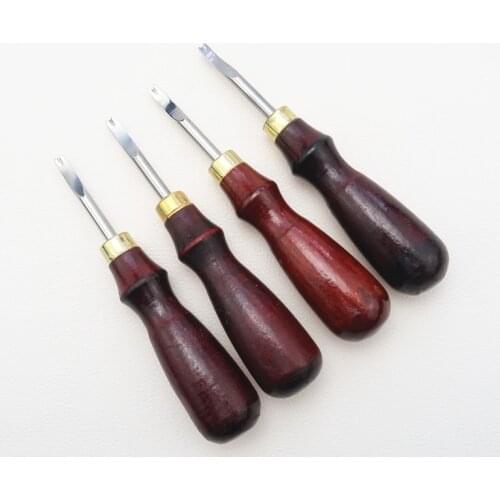 Leathercraft Tool Sets Sewing Cutting Tools Leather Craft Knife 4 Sizes Wood Handle Edge Skiving 1 Pcs DIY Leather Craft Tool