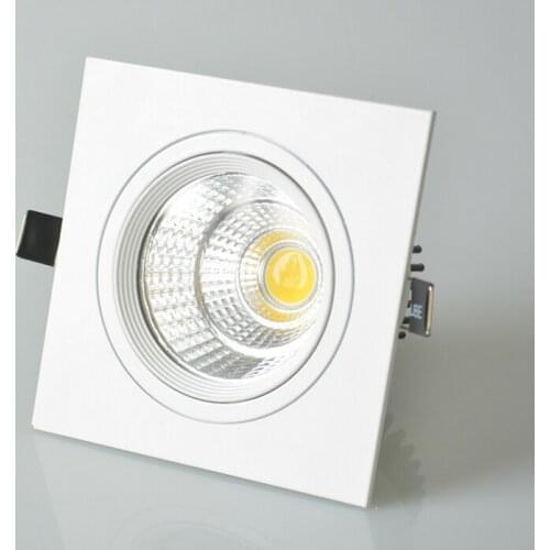 12PCS Free Shipping High quality 10W 15W Led recessed square COB down lamp led ceiling indoor up down lights AC85~265V