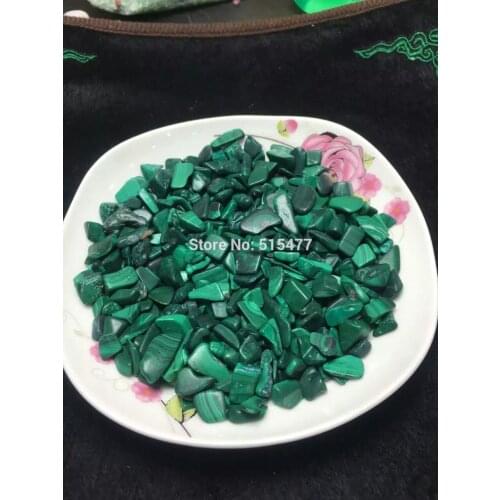 200g malachite crystal gravel fine polishing jewelry natural mineral crystal original stone ore specimen 100g/lot