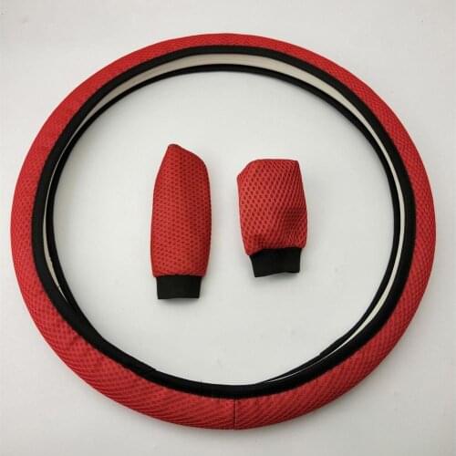 3Pcs/set Cover For Car Steering Wheel Shift Lever Handbrake Universal For Automatic＆Manual Gear