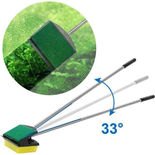 3-in-1 Plant Cleaning Brushes Sponge Accessories Aquarium Fish Tank Cleaning Brush Tools Algae Scraper Glass Cleaner