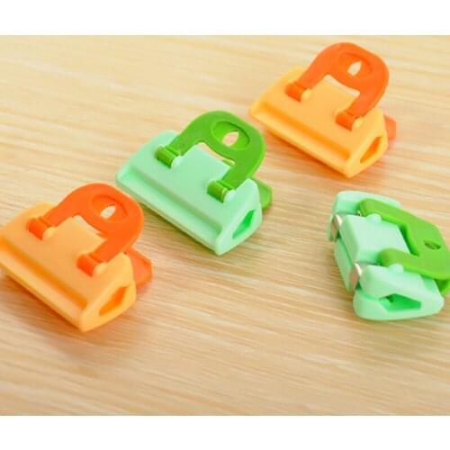 4pcs/lot Home Plastic Sealing Clip Strong Seal Clips Food Preservation Plastic Bag Clip Handheld Snack Sealer Clamp Kitchen Tool