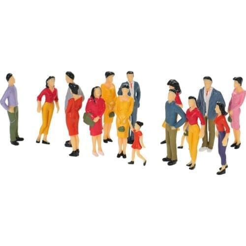 50Pcs/lot 1:25 Scale Model Miniature Figures Architectural Model Human Model ABS Plastic Peoples