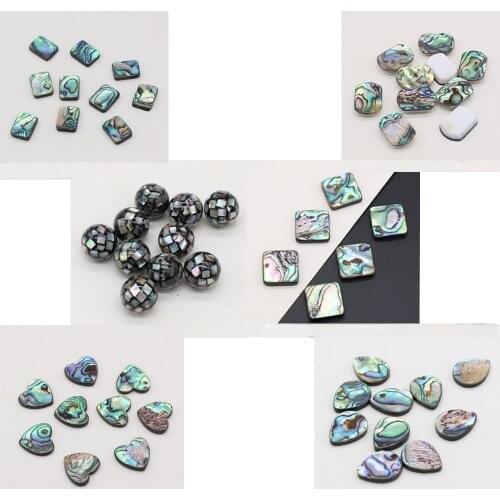 Natural Shell Beads Necklace Accessories Multiple Types Mixed Abalone Shell Bead Pendant Charms For Jewelry Making Bracelet DIY