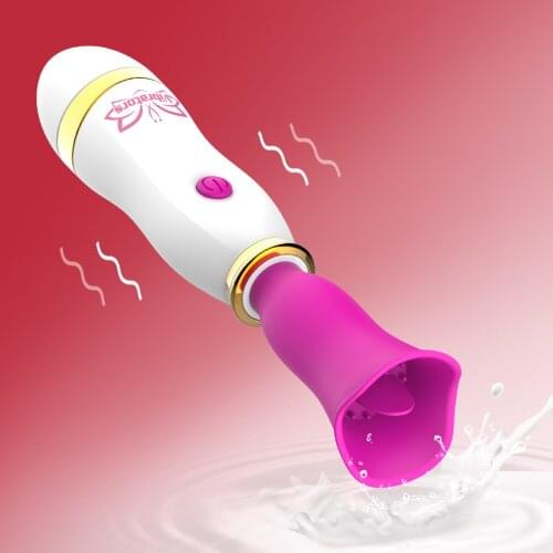AV Stick Nipple Clitoris Licking Stimulator Usb Charge Tongue Licking Vibrator Sex Toys for Woman 12 Speed Masturbator Silicone