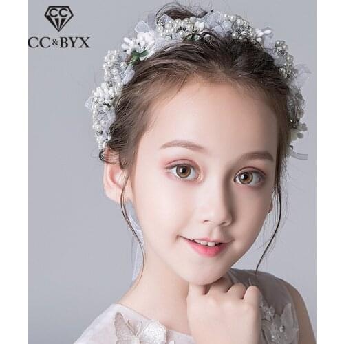 CC Engagement Jewelry Hairbands Tiaras And Crowns Wedding Hair Accessories For Bride Bridesmaids Pearl Princess Sweet Gift su066