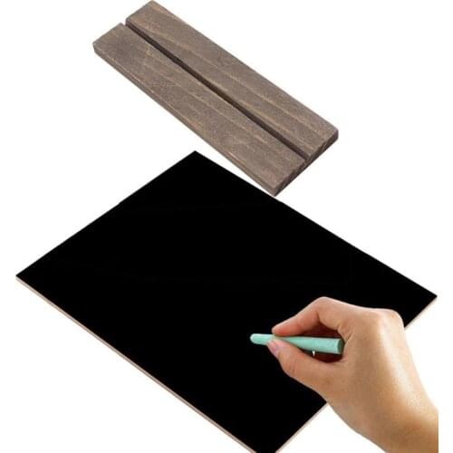 1Set Wood Tabletop Chalkboard Double Sided Blackboard Message Board Children Kids Toy 4X7E