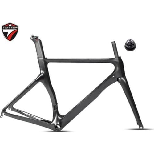 Carbon Road Bike frame TWITTER R3 Quick Release Thru Axle Aero design Ultralight T800 18K carbon fibre racing bicycle frameset