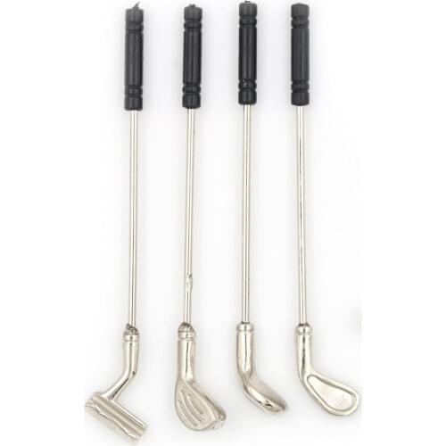 5pcs/set Golf Sticks with 1 Ball Doll Accessory Kids Toy Dollhouse Miniature Accessories 6.5cm Newest Sale