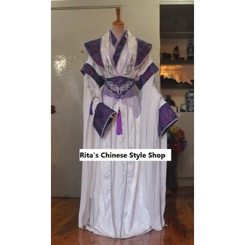 4 Colors Lie Yun Multi-Color Floor Length Male and Female Costumes for Lovers and Couple Photography or Stage Show Costume