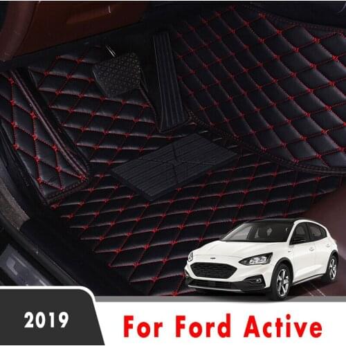 Carpets For Ford Active 2019 Car Floor Mats Artificial Leather Waterproof Custom Styling Auto Interior Accessories Foot Pads
