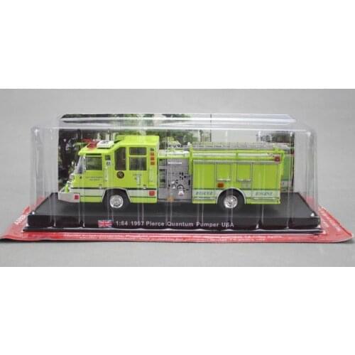 DIECAST METAL 1:64 FIRE TRUCK MODEL USA 1997 PIERCE QUANTUM PUMPER
