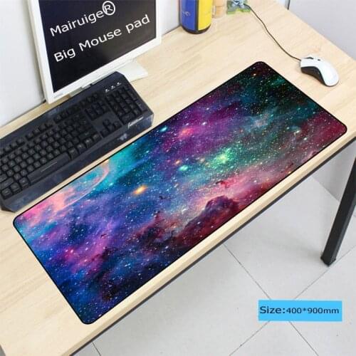Mairuige Purple Space gaming mouse pad Rubber Computer large mouse pads Laptop Keyboard mat for League of Legends free shipping
