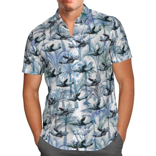 Cool Plane 3D Beach Hawaiian 2021 Summer Mens Shirt Short Sleeve Shirt Streetwear Oversized 5XL Camisa Social Chemise Homme-101
