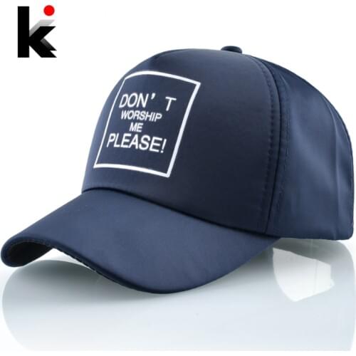 Solid Baseball Caps For Men Women Don't Warship Me Letter Trucker Bones Snapback Hip Hop Hat Fashion Adjustable Streetwear Hats