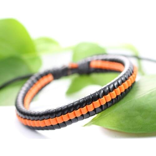 Wholesale 6pcs/set handmade bracelets ethnic tribal adjustable hand-woven braided wrap leather bracelets for women & men -J106