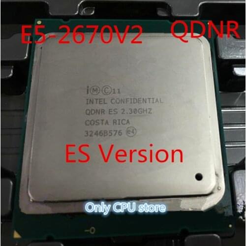 Original Intel Xeon E5-2670V2 QDNR ES Version 2.30GHz 10-cores 25M LGA2011 E5 2670V2 Processor free shipping