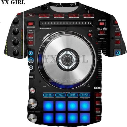 YX GIRL Drop shipping 2018 summer New Fashion 3d t-shirt Men Women Tee shirts Rock DJ Print Punk Hip hop Casual t shirt tops