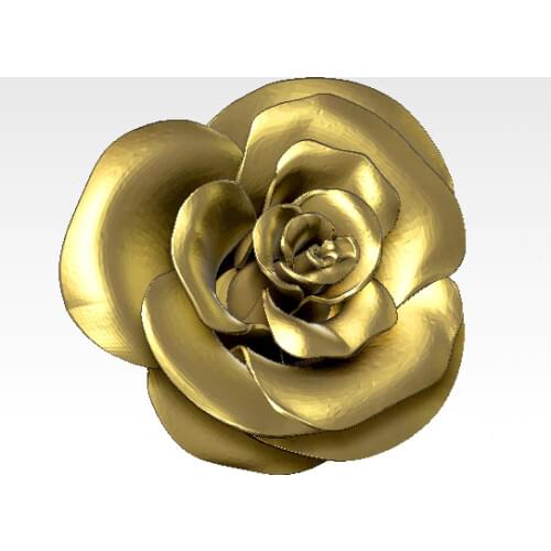 Rose in STL file format 3D model for cnc and printer