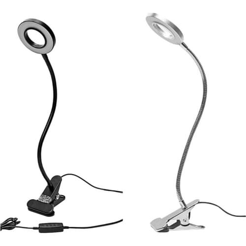 LED Clip Reading Table Light Dimming Color Temperature Reading Lamp Hose Light Beauty Light for Tattoo Nail Art Eyebrow Make Up