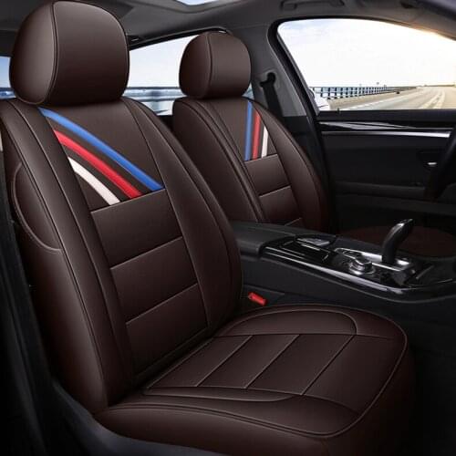 Custom only 2 pc front seat leather car seat cover for Volkswagen Magotan Golf Tiguan Scirocco Touarege car auto accessories