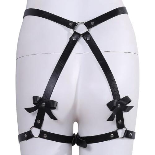 Harness For Women Garter Belt Lingerie Belts Stockings Body Buttocks Bondage Leather Leg Harness Belts Suspender Sexy