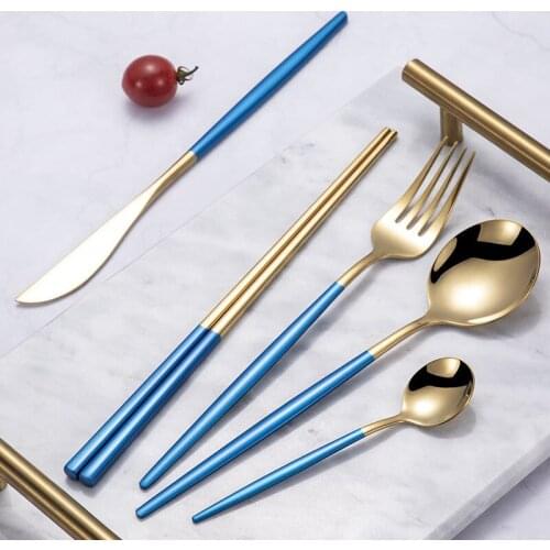 1pc 304 Stainless Steel Kitchen Tableware Luxury Silver Gold Dinnerware Dinner Knife Fork Tea Spoon Dinner Kit Dishwasher Safe