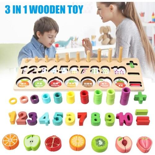 2020 New Kids Math Number Matching Game Fruit Recognition Intellectual Traning Toy Education